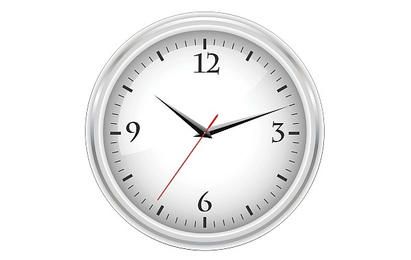 Reloj de oficina blanco