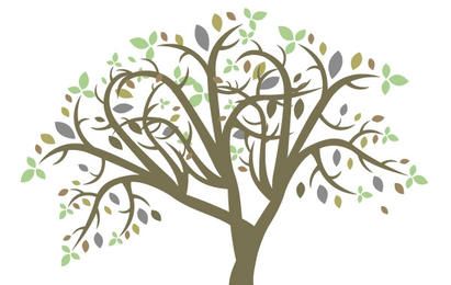 Bunter Baum des Vektors