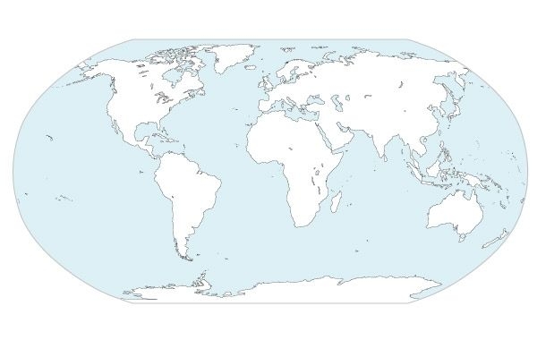 Vetor de mapa de continentes mundiais