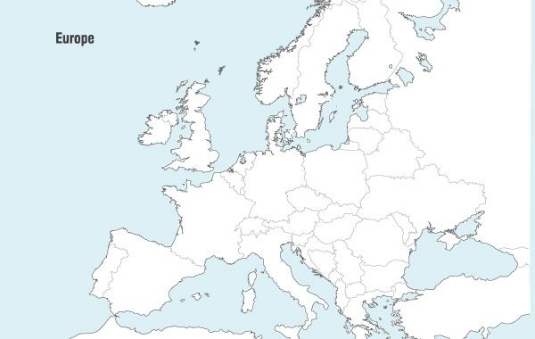 Vector de mapa de Europa