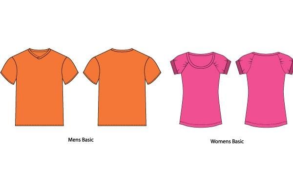 Vector T-Shirt Templates Vector T-Shirt Templates