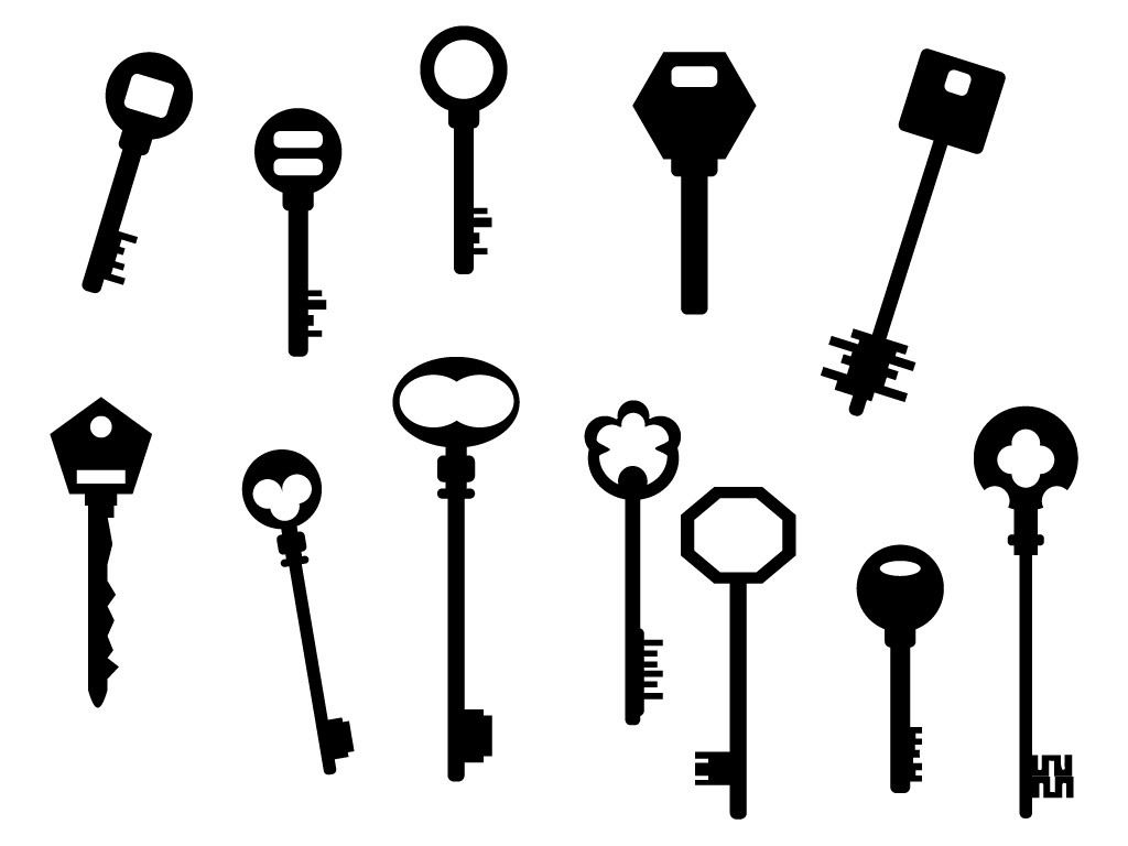 Silhouette Antique Key Pack