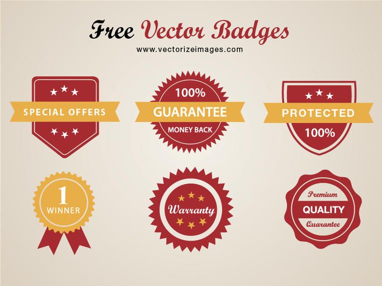 Classy Conceptual Red Badge Pack Classy Conceptual Red Badge Pack