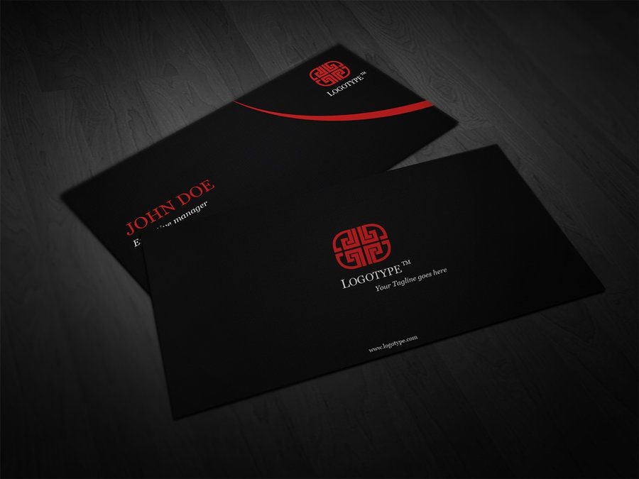 Luxury Black Business Card Template
