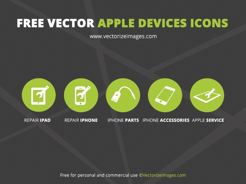 5 ícones minimalistas de dispositivos Apple