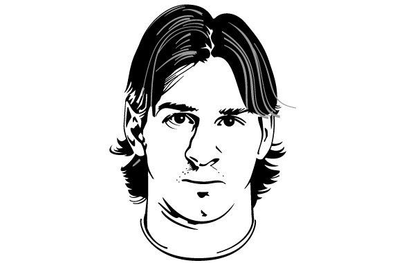 Lionel Messi Vektorporträt