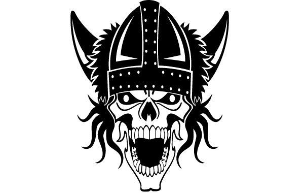 Viking Skull Vector - Vector download
