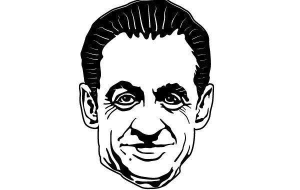 Retrato de Sarkozy Vector