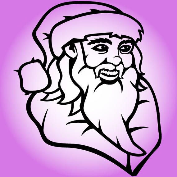 Outline Hand Drawn Santa Claus Face Vector Download