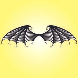 Schwarz-Weiß-Fledermausflügel