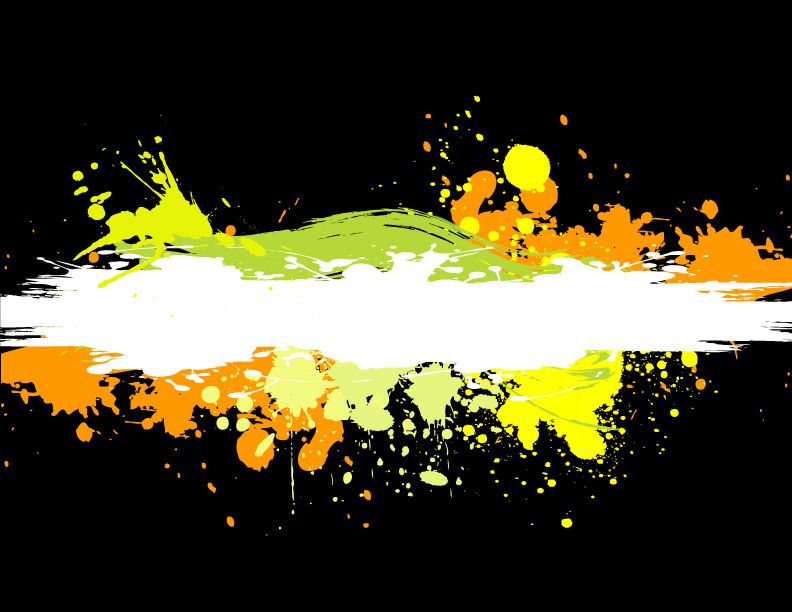 Bunte grungy Flecken auf Schwarz