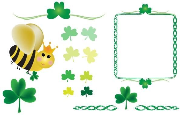 Shamrocks and Queen Bee Shamrocks and Queen Bee
