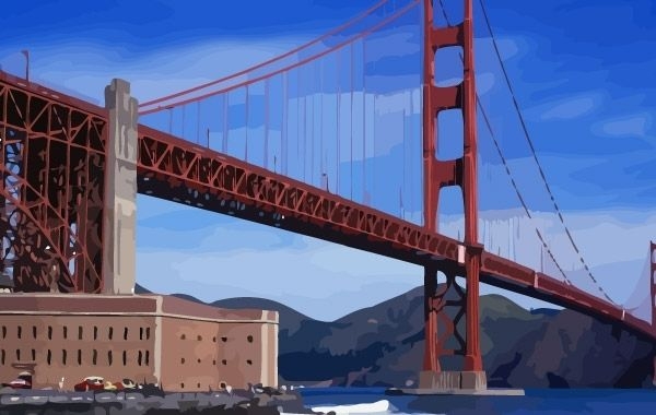 Ilustração Golden Bridge